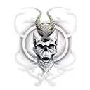 skull snake and dagger tattoo design idea