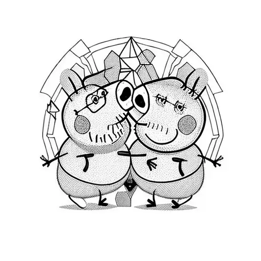 Peppa Pig tattoo design idea