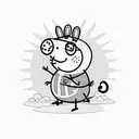 Peppa Pig tattoo design idea