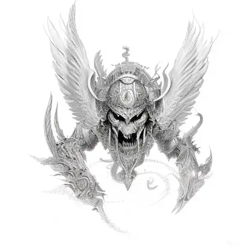 Wings of Demon tattoo design idea