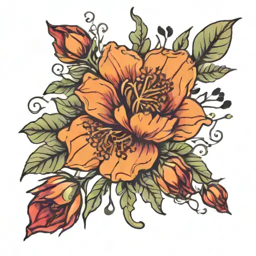 wildflower by billie eilish tattoo design idea