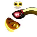 lips licking a banana tattoo design idea