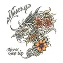 never give up on your dreams  tattoo design idea