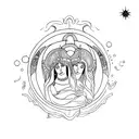 Moon and Goddess Hecate tattoo design idea