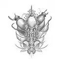 chilli plant with a beehive tattoo design idea