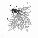 chilli plant with a beehive tattoo design idea