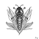 chilli plant with a beehive no bee's tattoo design idea