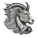goat cr7 quote tattoo design idea