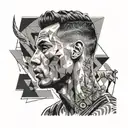 goat cr7 quote tattoo design idea