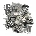 goat cr7 quote tattoo design idea