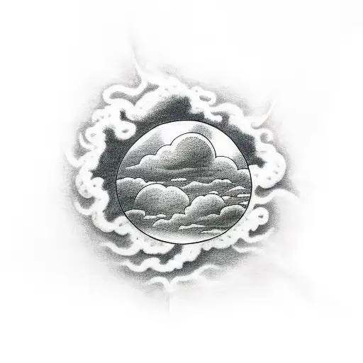 Cute little cloud tattoo by Kirk Budden - Tattoogrid.net