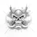 tooth bracket metall  tattoo design idea