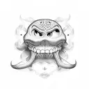 tooth bracket tattoo design idea