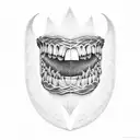 tooth bracket tattoo design idea