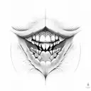 tooth bracket tattoo design idea
