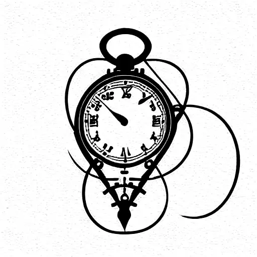 steampunk tattoo for leg or thigh, clock designs  tattoo design idea