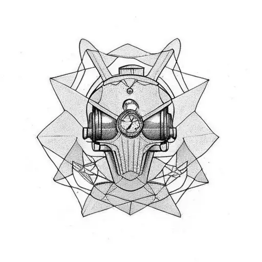 steampunk tattoo for leg or thigh, clock designs  tattoo design idea
