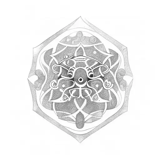 Mandala octopus in space tattoo design idea
