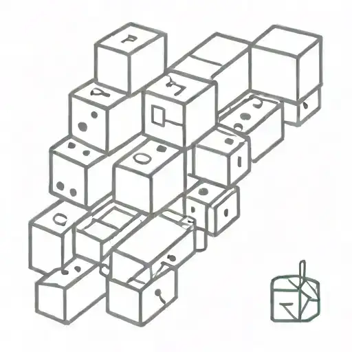 bricks domino tattoo design idea