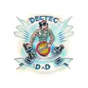 electrician dad tattoo design idea