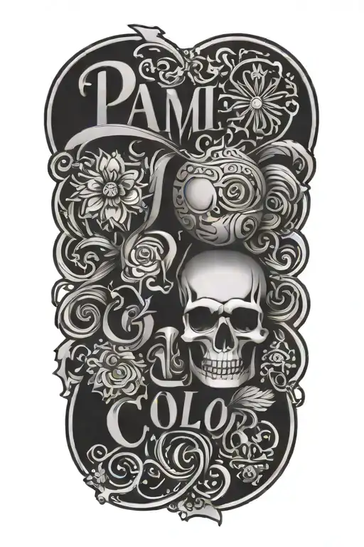 A tattoo that expresses love with the lettering PAMI tattoo design idea