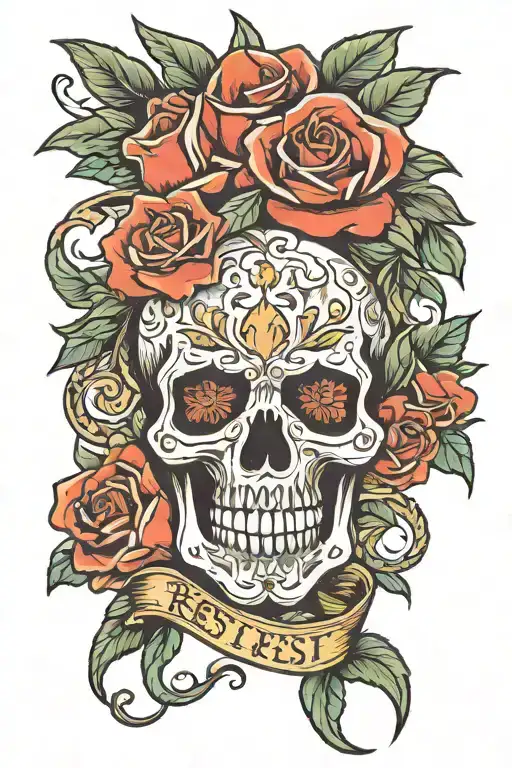 Rest In Peace tattoo design idea
