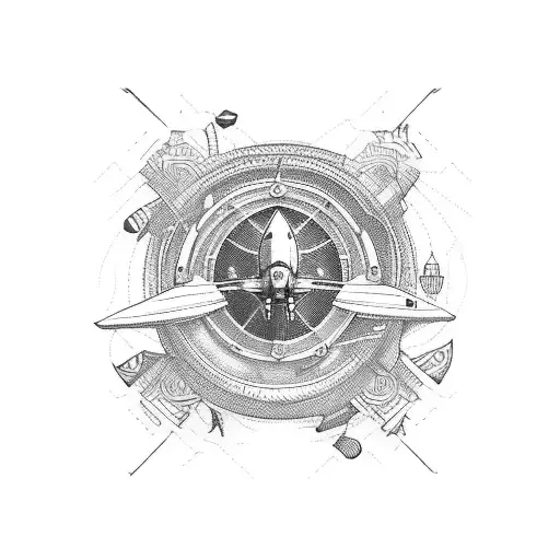 aviation tattoo design idea