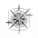 combine jet engine with compass and radar image tattoo design idea