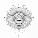 lion eagle and clock tattoo design idea
