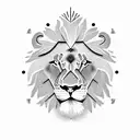 lion eagle and clock tattoo design idea