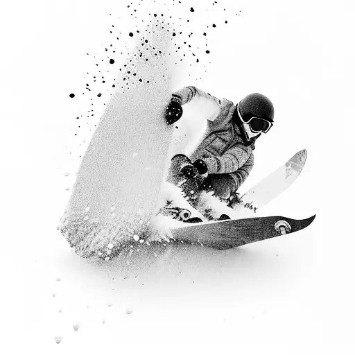 snowboarding usmc tattoo design idea