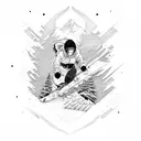 snowboarding  tattoo design idea