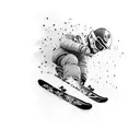 snowboarding  tattoo design idea