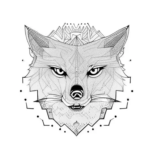 tennis and lone wolf tattoo design idea