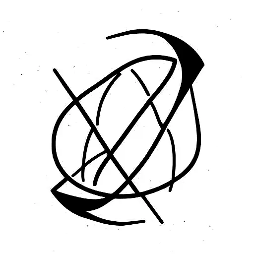 atomic earth sign tattoo design idea