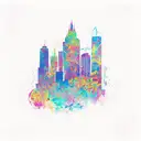 skyline tattoo design idea