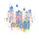 skyline tattoo design idea