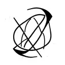 atomic earth sign tattoo design idea