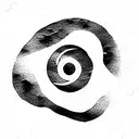 atomic earth sign tattoo design idea