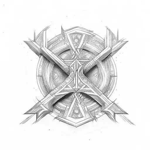 trikvetra, thors hammer tattoo design idea