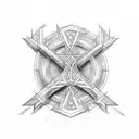 trikvetra, thors hammer tattoo design idea