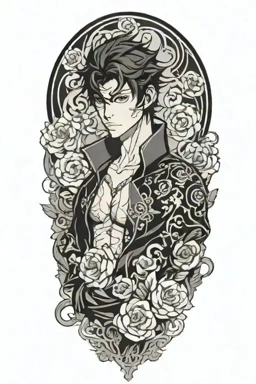 The character Yusuke Kitagawa from the game Persona 5 tattoo design idea