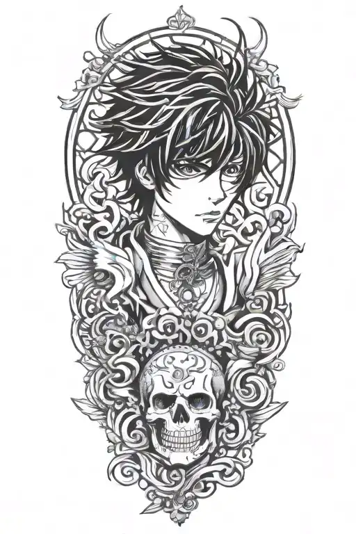 L Lawliet from Death Note tattoo design idea