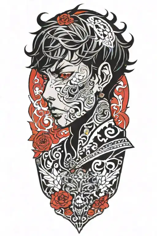 The character Yusuke Kitagawa from the game Persona 5 tattoo design idea