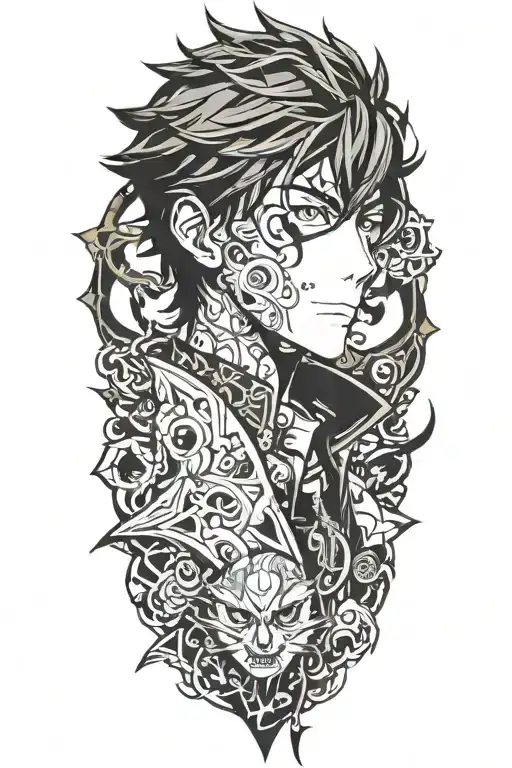 The character Yusuke Kitagawa from the game Persona 5 tattoo design idea