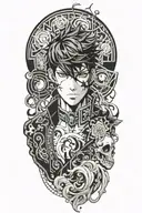 The character Yusuke Kitagawa from the game Persona 5 tattoo design idea