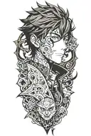 The character Yusuke Kitagawa from the game Persona 5 tattoo design idea
