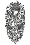 The character Yusuke Kitagawa from the game Persona 5 tattoo design idea