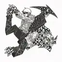 A design inspired by the characters from Persona 4 and Persona 5 tattoo design idea