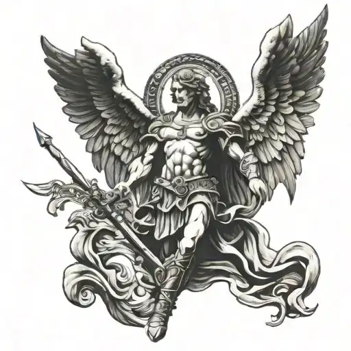 st michael the archangel tattoo design idea